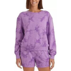 01 | Member's Mark Ladies Cozy Tie Dye Sweatshirt in Blushed Lilac - NWT - Small